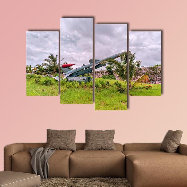 Ballistic Missile Canvas Wall Art-4 Pop-Gallery Wrap-50&quot; x 32&quot;-Tiaracle