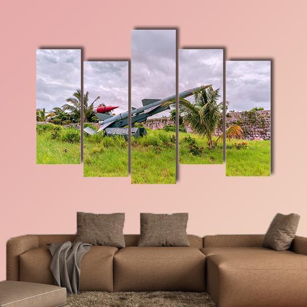 Ballistic Missile Canvas Wall Art-5 Pop-Gallery Wrap-47&quot; x 32&quot;-Tiaracle