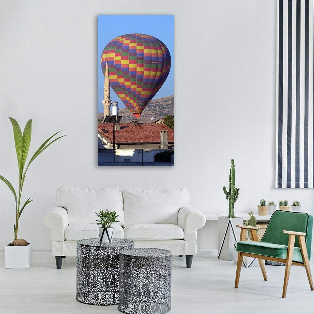 Ballooning Sky In Turkey Vertical Canvas Wall Art-3 Vertical-Gallery Wrap-12" x 25"-Tiaracle