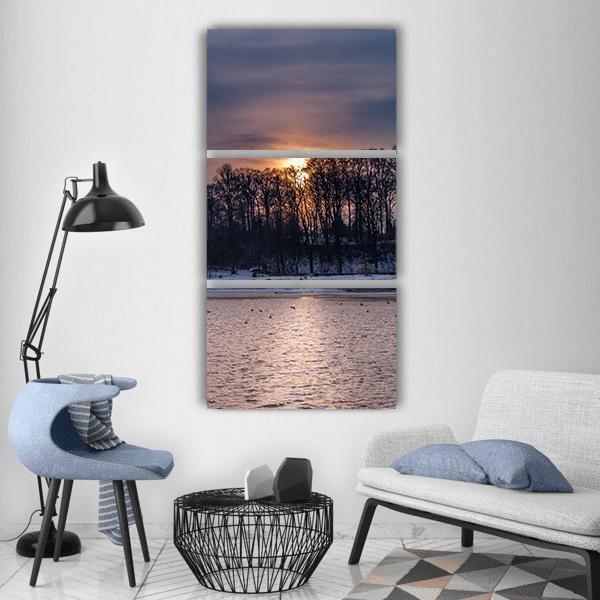 Baltic Sea Coast Vertical Canvas Wall Art-3 Vertical-Gallery Wrap-12" x 25"-Tiaracle