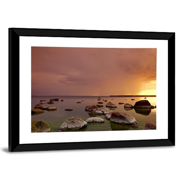 Baltic Sea In Tallinn Canvas Wall Art-3 Horizontal-Gallery Wrap-25" x 16"-Tiaracle