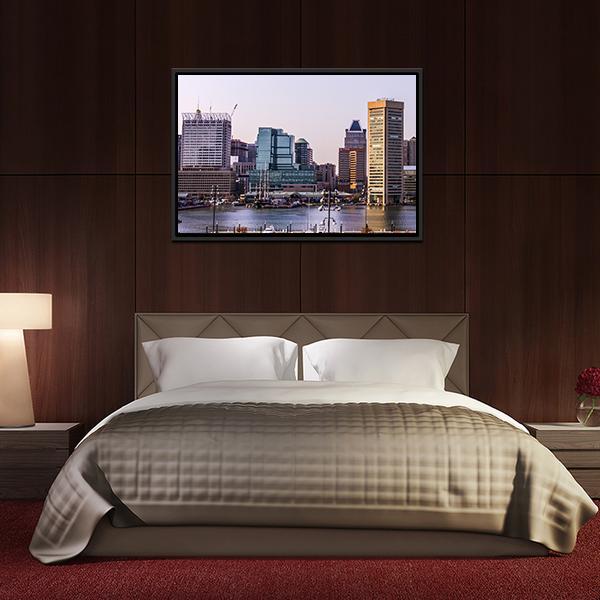 Baltimore Cityscape Skyline Panoramic Canvas Wall Art-1 Piece-36" x 12"-Tiaracle