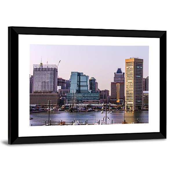 Baltimore Cityscape Skyline Panoramic Canvas Wall Art-1 Piece-36" x 12"-Tiaracle