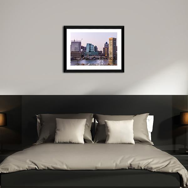 Baltimore Cityscape Skyline Panoramic Canvas Wall Art-1 Piece-36" x 12"-Tiaracle