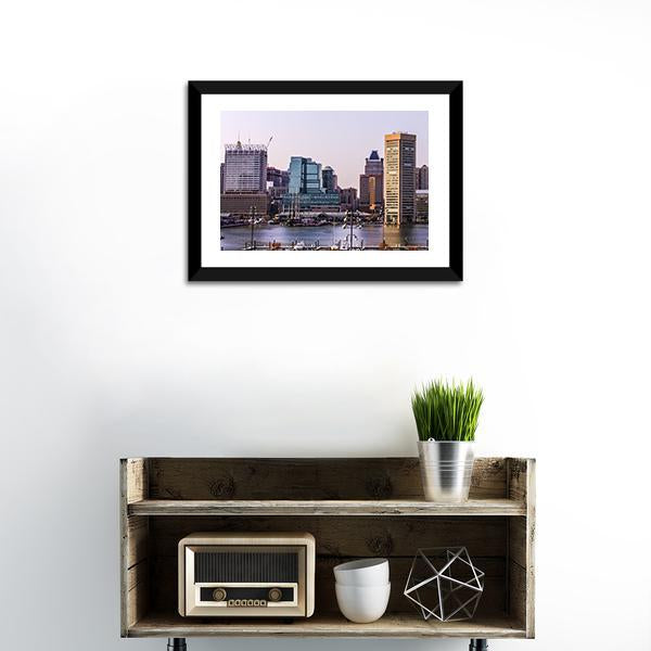 Baltimore Cityscape Skyline Panoramic Canvas Wall Art-1 Piece-36" x 12"-Tiaracle