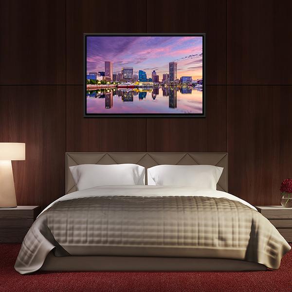 Maryland Skyline Canvas Wall Art-3 Horizontal-Gallery Wrap-25" x 16"-Tiaracle