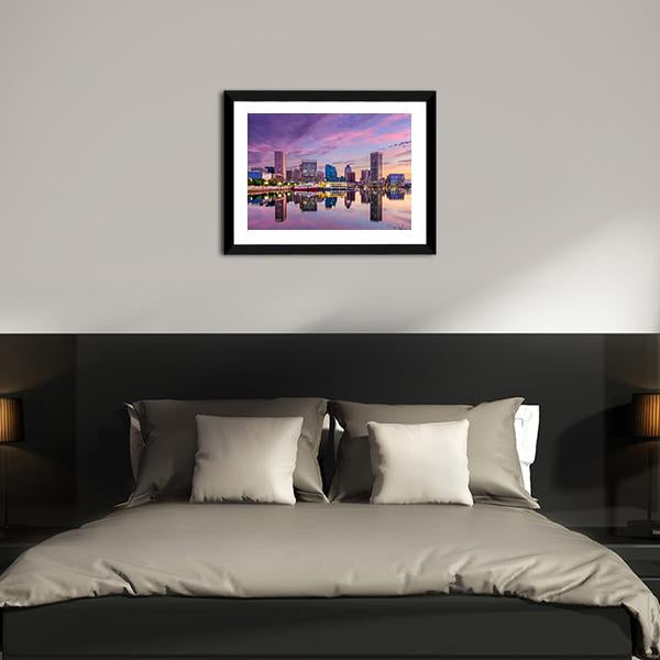 Maryland Skyline Canvas Wall Art-3 Horizontal-Gallery Wrap-25" x 16"-Tiaracle