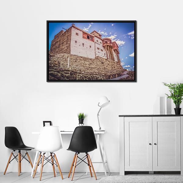 Baltit Fort In Hunza Canvas Wall Art-1 Piece-Floating Frame-24" x 16"-Tiaracle