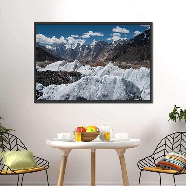 Baltoro Glacier Landscape Canvas Wall Art-3 Horizontal-Gallery Wrap-25" x 16"-Tiaracle