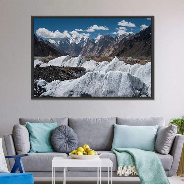 Baltoro Glacier Landscape Canvas Wall Art-3 Horizontal-Gallery Wrap-25" x 16"-Tiaracle