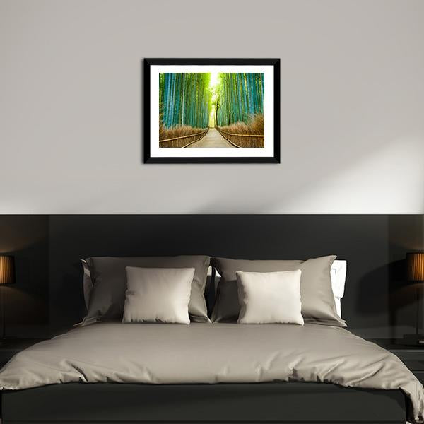 Bamboo Forest In Kyoto Canvas Wall Art-3 Horizontal-Gallery Wrap-25&quot; x 16&quot;-Tiaracle
