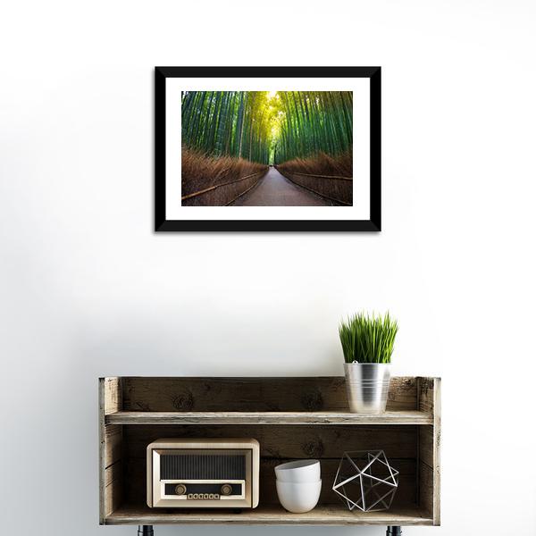 Bamboo Forest Japan Canvas Wall Art-1 Piece-Framed Print-30" x 20"-Tiaracle