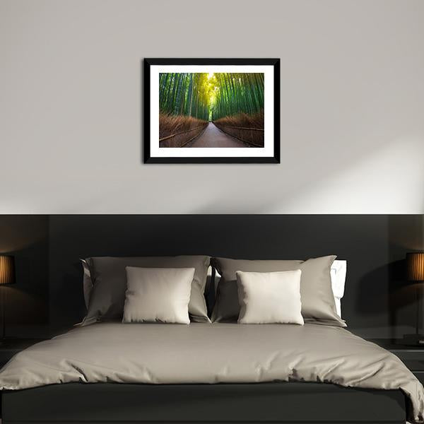 Bamboo Forest Japan Canvas Wall Art-5 Horizontal-Gallery Wrap-22" x 12"-Tiaracle