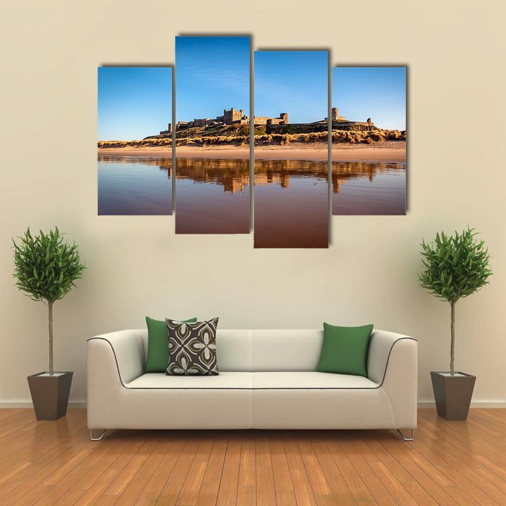 Bamburgh Castle Canvas Wall Art-4 Pop-Gallery Wrap-50" x 32"-Tiaracle