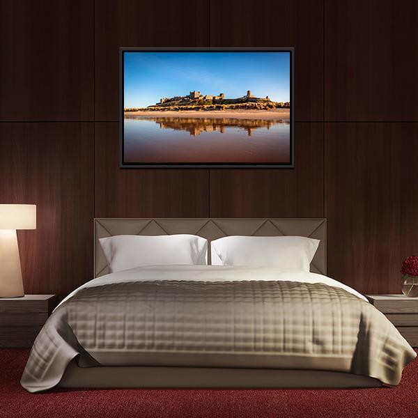 Bamburgh Castle Canvas Wall Art-3 Horizontal-Gallery Wrap-25" x 16"-Tiaracle