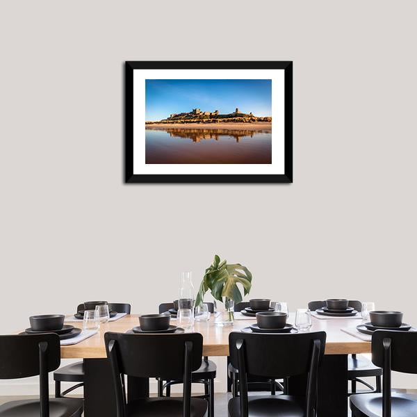 Bamburgh Castle Canvas Wall Art-3 Horizontal-Gallery Wrap-25" x 16"-Tiaracle