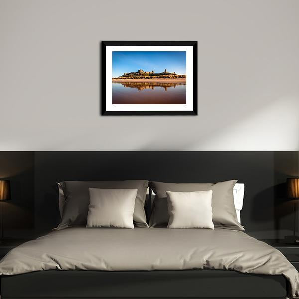 Bamburgh Castle Canvas Wall Art-3 Horizontal-Gallery Wrap-25" x 16"-Tiaracle