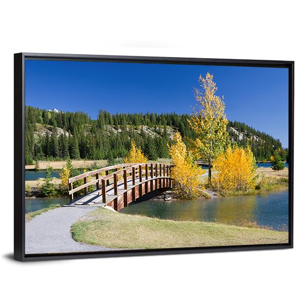 Banff National Park In Autumn Canvas Wall Art-3 Horizontal-Gallery Wrap-25" x 16"-Tiaracle