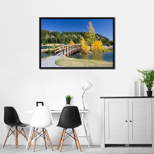 Banff National Park In Autumn Canvas Wall Art-3 Horizontal-Gallery Wrap-25" x 16"-Tiaracle
