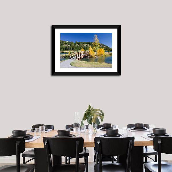 Banff National Park In Autumn Canvas Wall Art-3 Horizontal-Gallery Wrap-25" x 16"-Tiaracle