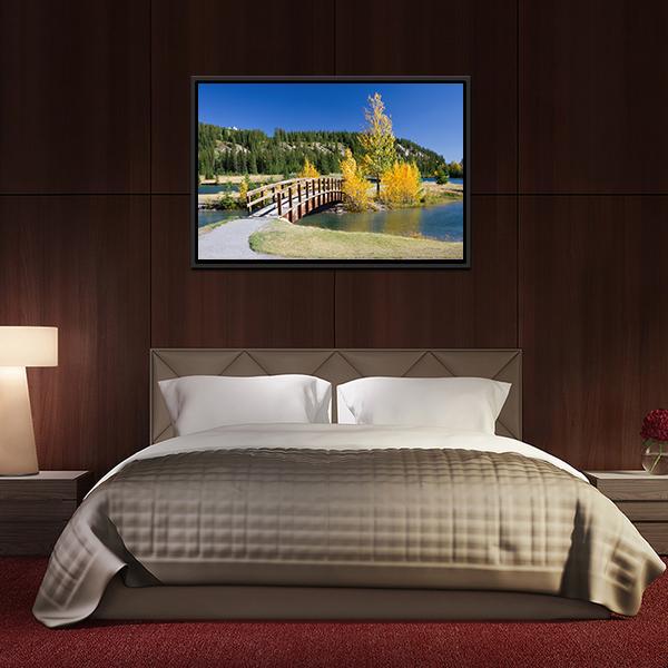 Banff National Park In Autumn Canvas Wall Art-5 Horizontal-Gallery Wrap-22" x 12"-Tiaracle