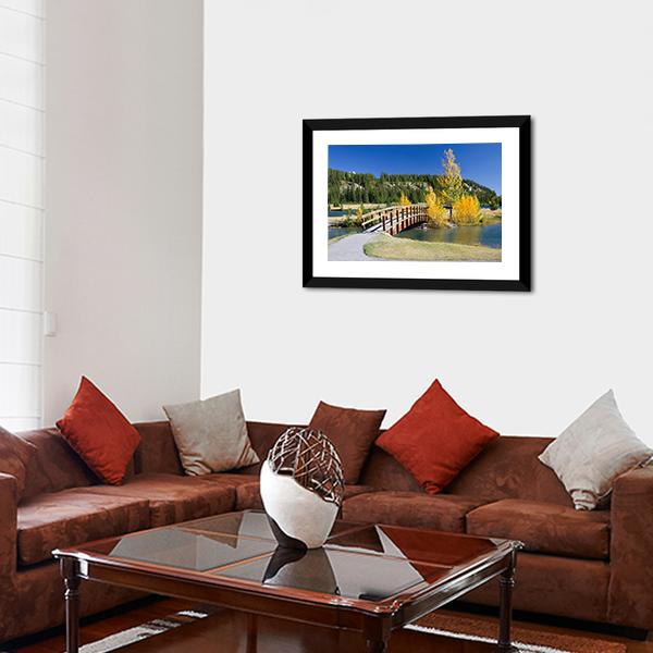 Banff National Park In Autumn Canvas Wall Art-5 Horizontal-Gallery Wrap-22" x 12"-Tiaracle