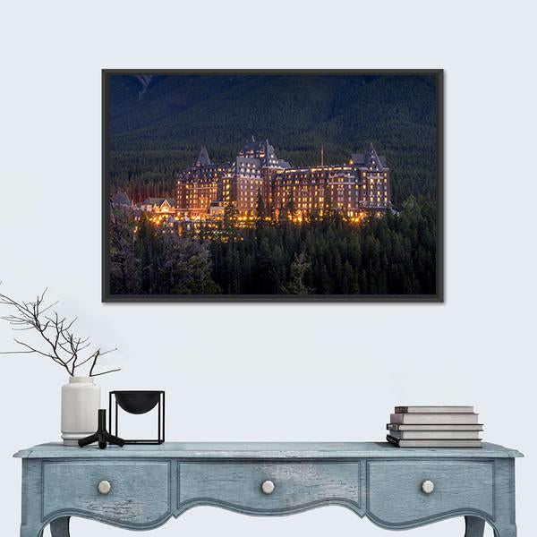 Banff Springs Hotel Canvas Wall Art-3 Horizontal-Gallery Wrap-25" x 16"-Tiaracle