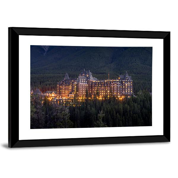 Banff Springs Hotel Canvas Wall Art-3 Horizontal-Gallery Wrap-25" x 16"-Tiaracle