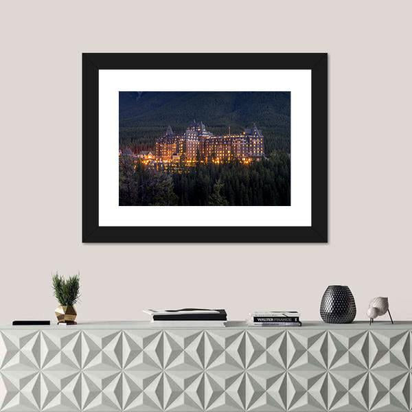 Banff Springs Hotel Canvas Wall Art-3 Horizontal-Gallery Wrap-25" x 16"-Tiaracle