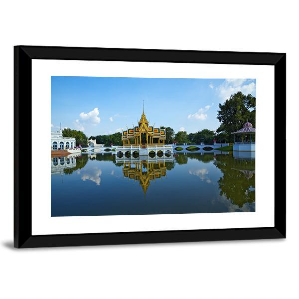 Bang Pa-In Palace Canvas Wall Art-3 Horizontal-Gallery Wrap-25" x 16"-Tiaracle