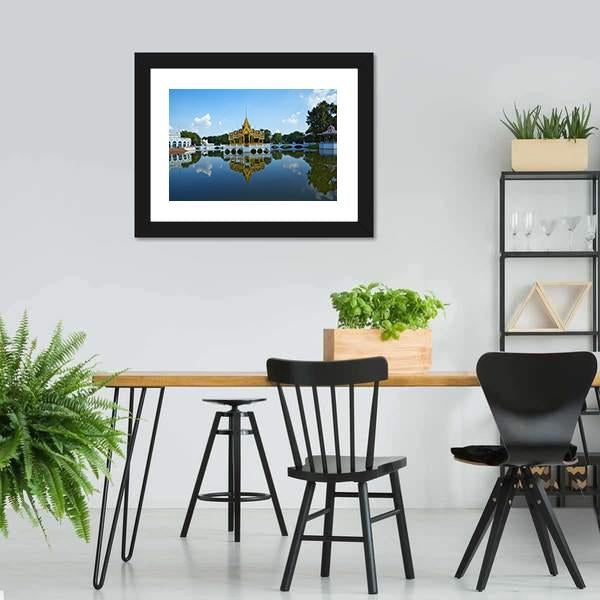 Bang Pa-In Palace Canvas Wall Art-3 Horizontal-Gallery Wrap-25" x 16"-Tiaracle