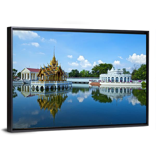 Bang Pa In Palace Thailand Canvas Wall Art-5 Horizontal-Gallery Wrap-22" x 12"-Tiaracle