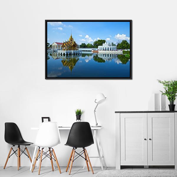 Bang Pa In Palace Thailand Canvas Wall Art-3 Horizontal-Gallery Wrap-25" x 16"-Tiaracle