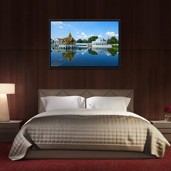 Bang Pa In Palace Thailand Canvas Wall Art-3 Horizontal-Gallery Wrap-25" x 16"-Tiaracle