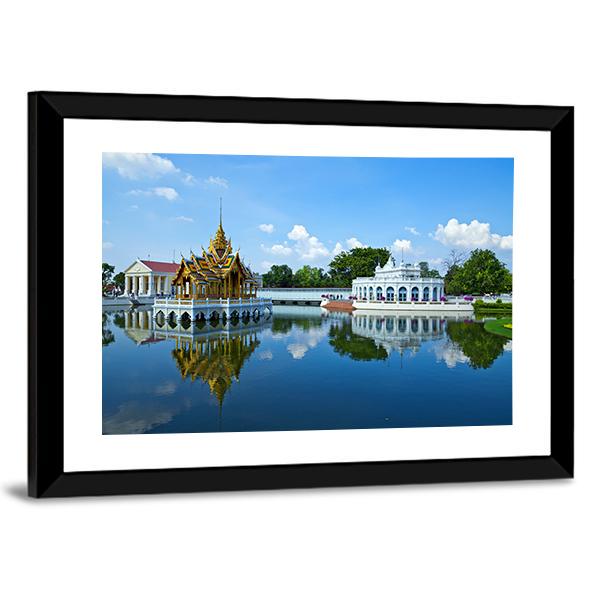 Bang Pa In Palace Thailand Canvas Wall Art-3 Horizontal-Gallery Wrap-25" x 16"-Tiaracle