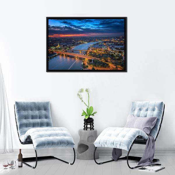 Bangkok Highlight View Panoramic Canvas Wall Art-1 Piece-36" x 12"-Tiaracle
