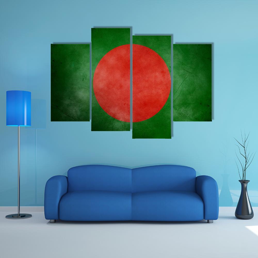 Bangladesh Flag Canvas Wall Art-4 Pop-Gallery Wrap-50" x 32"-Tiaracle