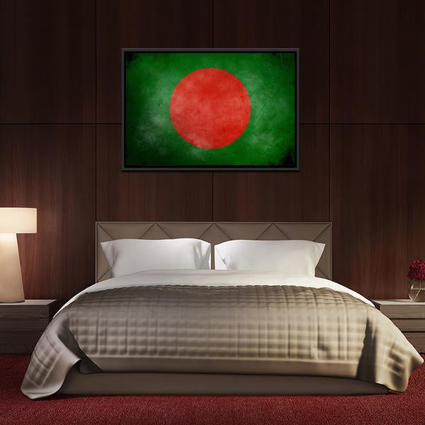 Bangladesh Flag Canvas Wall Art-5 Horizontal-Gallery Wrap-22" x 12"-Tiaracle