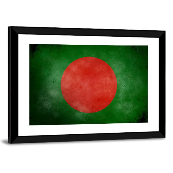 Bangladesh Flag Canvas Wall Art-5 Horizontal-Gallery Wrap-22" x 12"-Tiaracle