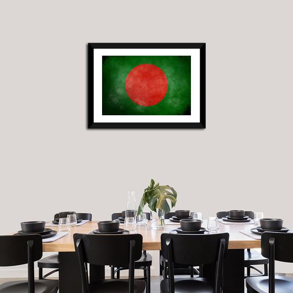 Bangladesh Flag Canvas Wall Art-5 Horizontal-Gallery Wrap-22" x 12"-Tiaracle