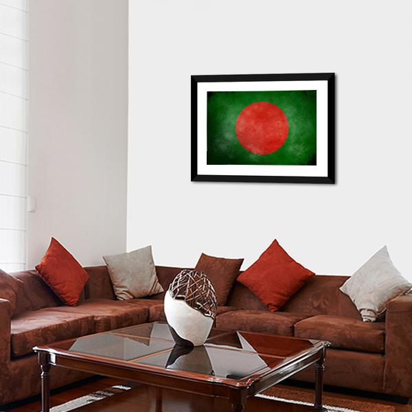 Bangladesh Flag Canvas Wall Art-5 Horizontal-Gallery Wrap-22" x 12"-Tiaracle