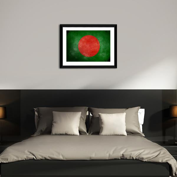 Bangladesh Flag Canvas Wall Art-5 Horizontal-Gallery Wrap-22" x 12"-Tiaracle
