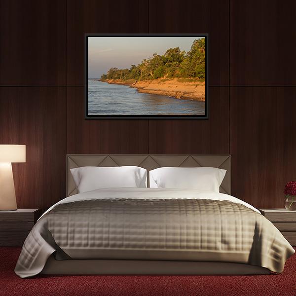 Bank Of The Amazon River Canvas Wall Art-3 Horizontal-Gallery Wrap-25" x 16"-Tiaracle