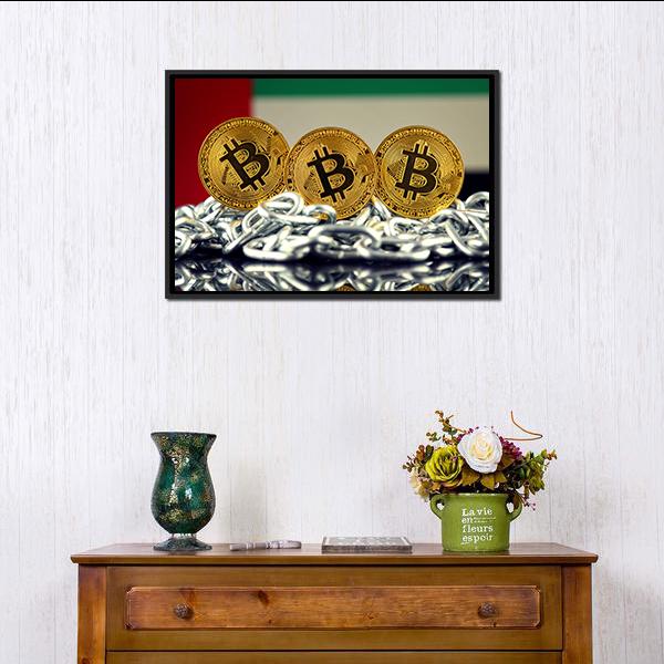 Banned Concept Of Bitcoin Canvas Wall Art-3 Horizontal-Gallery Wrap-25" x 16"-Tiaracle