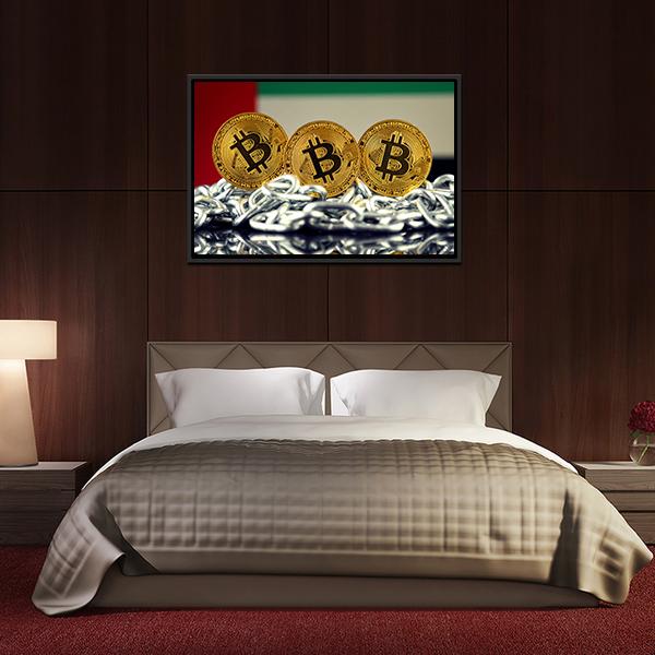 Banned Concept Of Bitcoin Panoramic Canvas Wall Art-1 Piece-36" x 12"-Tiaracle