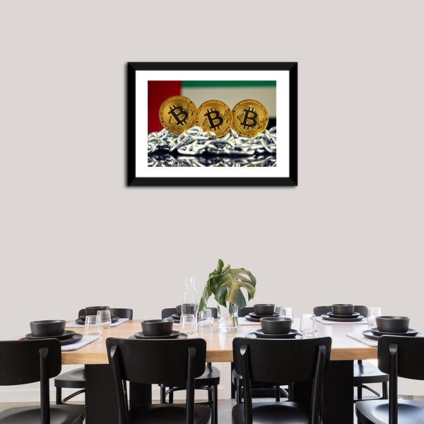 Banned Concept Of Bitcoin Panoramic Canvas Wall Art-1 Piece-36" x 12"-Tiaracle