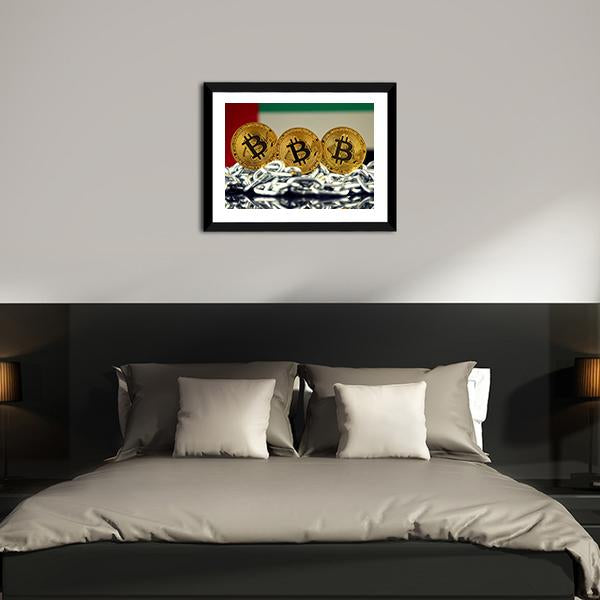 Banned Concept Of Bitcoin Panoramic Canvas Wall Art-1 Piece-36" x 12"-Tiaracle