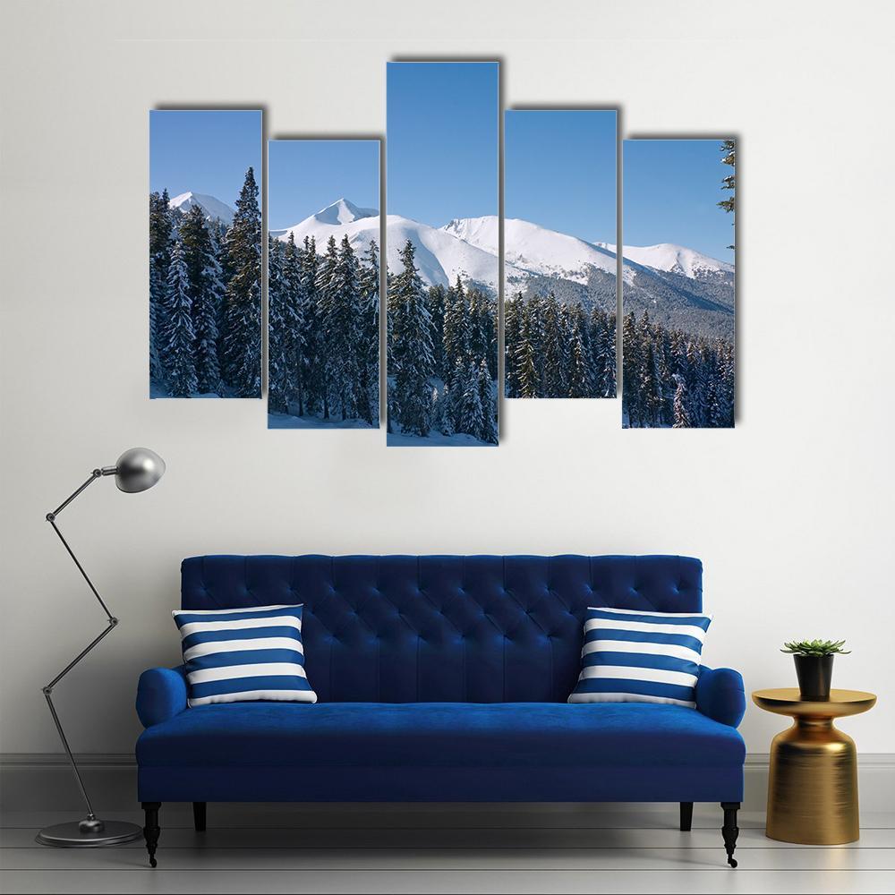 Bansko Ski Resort Bulgaria Canvas Wall Art-5 Pop-Gallery Wrap-47&quot; x 32&quot;-Tiaracle