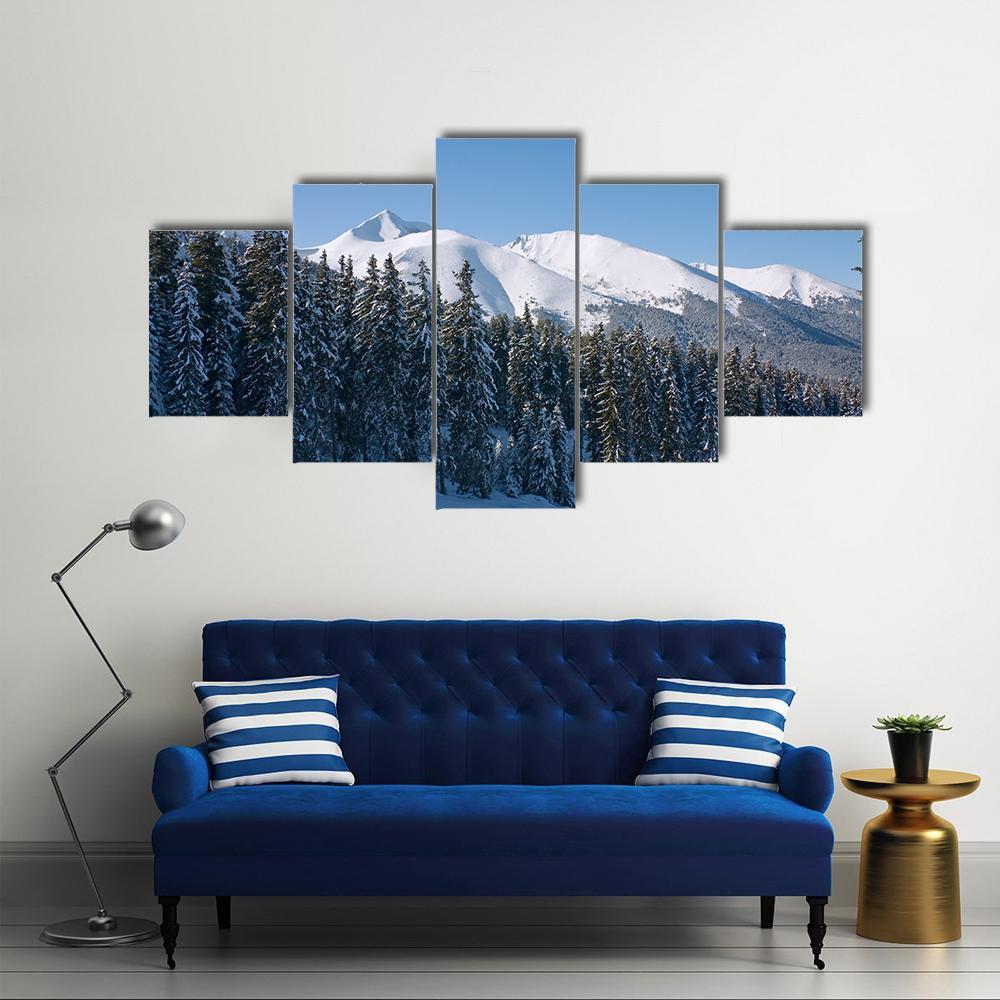Bansko Ski Resort Bulgaria Canvas Wall Art-5 Star-Gallery Wrap-62" x 32"-Tiaracle