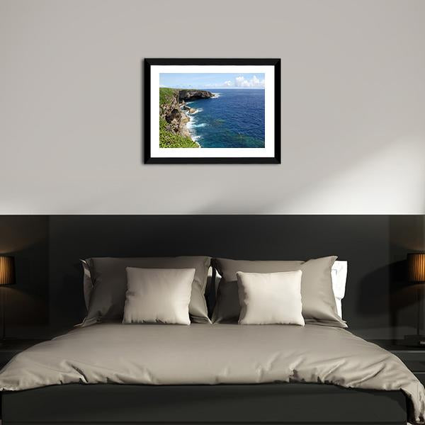 Banzai Cliff Saipan Panoramic Canvas Wall Art-1 Piece-36" x 12"-Tiaracle